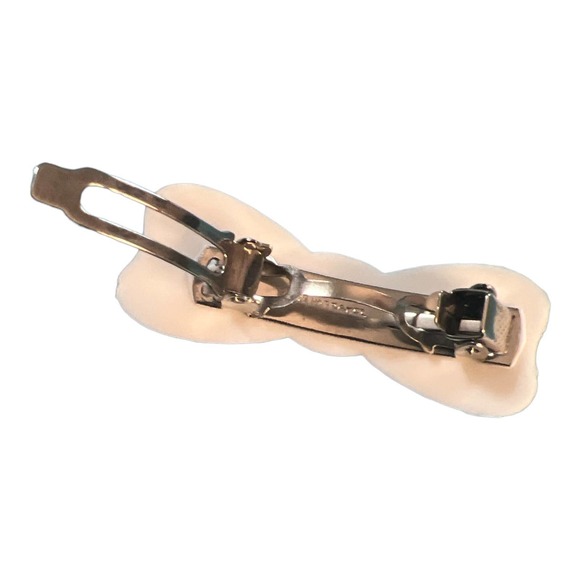 1980’s Vintage Mod Style French Bow Barrette, Flower Power - Picture 3 of 3